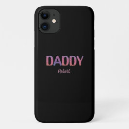 Black&Lila Individuelle Name Daddy Case-Mate iPhone Hülle