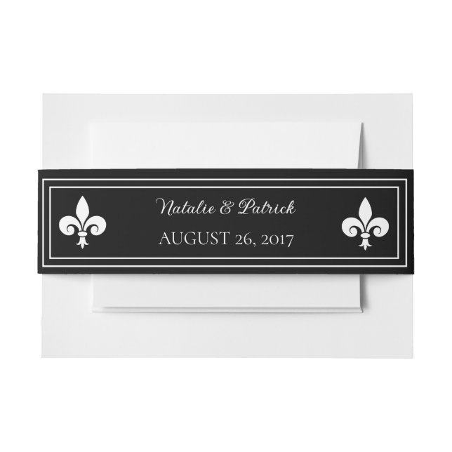 Black Lilie Wedding Invitation Bly Band (Vorderseite Beispiel)