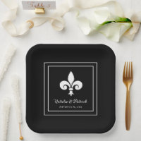 Black Lilie Wedding Paper Teller