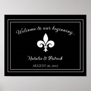 Black Lilie Wedding Poster