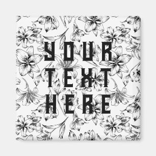 Black Lily Blume Magnet