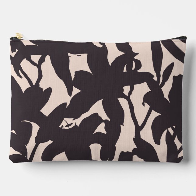Black Lily Silhouette Zubehörtasche (Vorderseite)