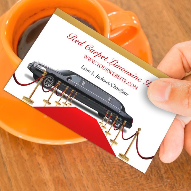 Black Limousine Driver Business Card Visitenkarte (Von Creator hochgeladen)