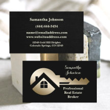 Black Linde Gold Key Real Anwesen Business Card