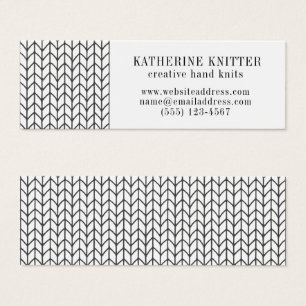 BLACK LINE KNIT Mini Visitenkarte II