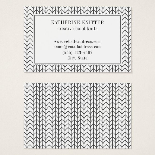 BLACK LINE STRICK Oceana Business Card (Vorne & Hinten)