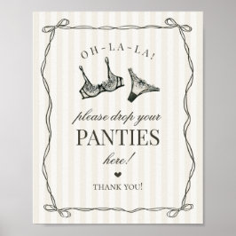 Black Lingerie Bachelorette Panties Bitte untersch Poster