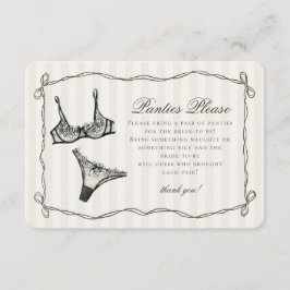 Black Lingerie Duschkabinen Bitte Einlage einladen Begleitkarte
