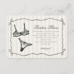 Black Lingerie Duschkabinen Bitte Einlage einladen Begleitkarte