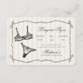 Black Lingerie Sizes Dusche Einladung Einlage