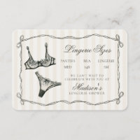 Black Lingerie Sizes Dusche Einladung Einlage