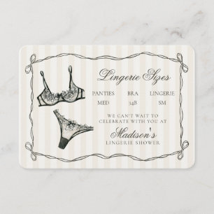 Black Lingerie Sizes Dusche Einladung Einlage
