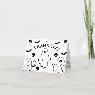 Black Little Ghost Halloween Kinderdusche Dankeskarte