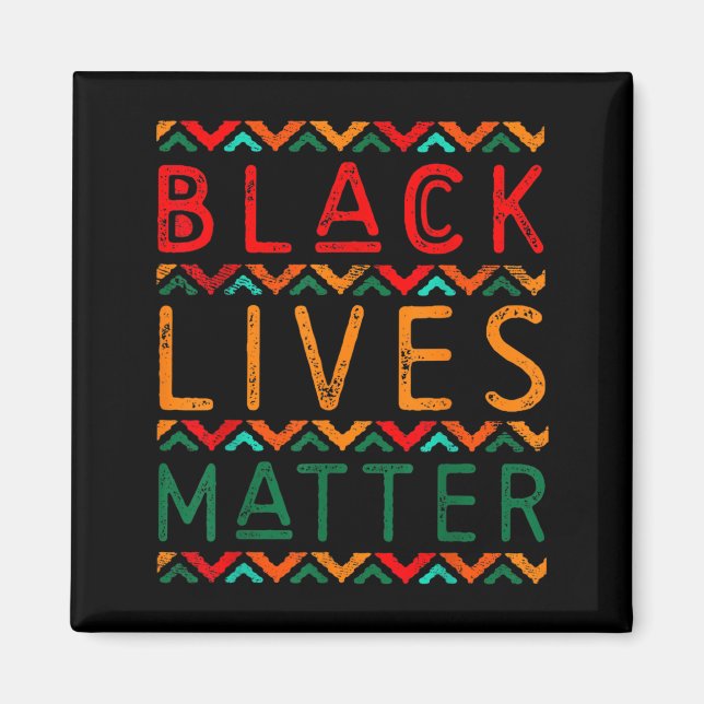 Black Lives Black Pride Afroamerikanischer Monat Magnet (Vorne)