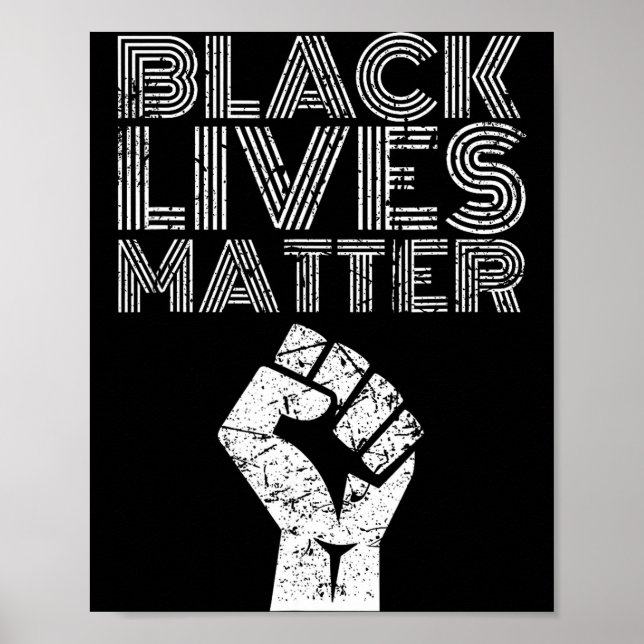 Black Lives Blm Human Rights Black History Month  Poster (Vorne)