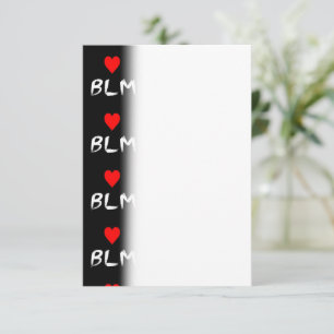 Black Lives Materie Akronym Red Heart Dankeskarte