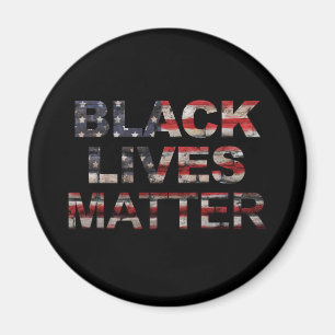 Black Lives Materie   Amerikanische Flagge Magnet