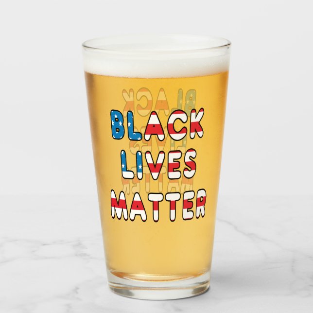 Black Lives Materie BLM Glas (Vorne (Gefüllt))