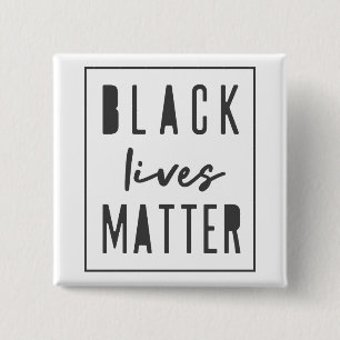 Black Lives Materie BLM Race Equality Modern Button