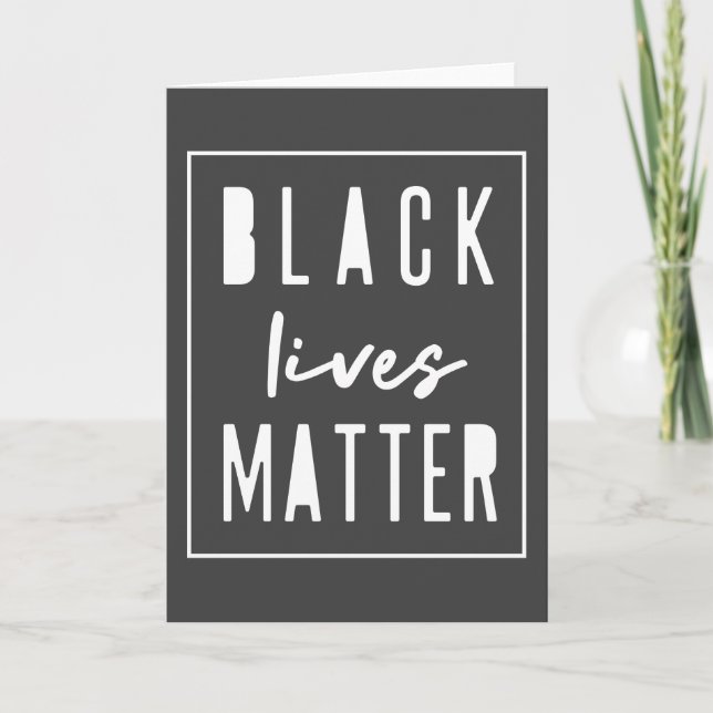 Black Lives Materie | BLM Race Equality Modern Karte (Vorderseite)