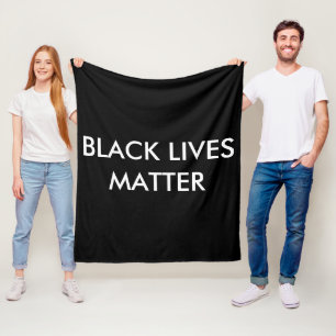 Black Lives Materie Custom Fleece Blanket, BLM