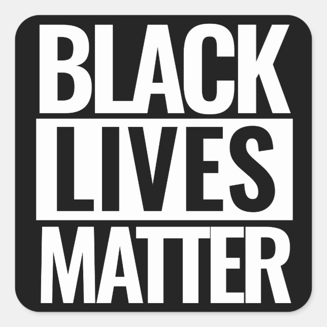 Black Lives Materie Custom Quadratischer Aufkleber (Vorderseite)