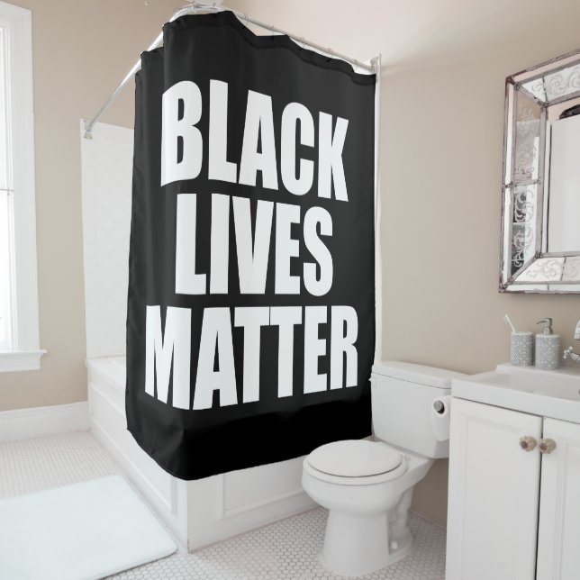 Black Lives Materie Duschvorhang (Beispiel)