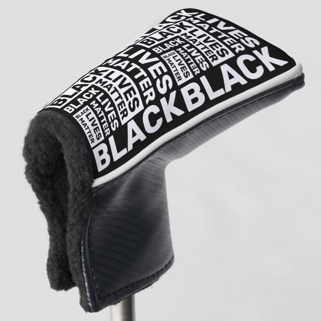 Black Lives Materie einfache weiße Typografie Golf Headcover (3/4 Vorderseite)