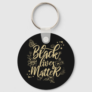 Black Lives Materie Elegante Black and Gold BLM Schlüsselanhänger