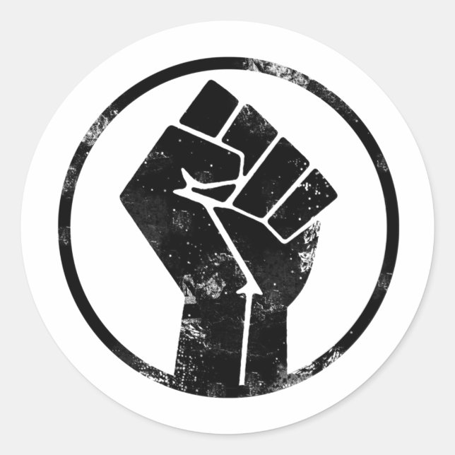Black Lives Materie FIST 2 #BLM Runder Aufkleber (Vorderseite)