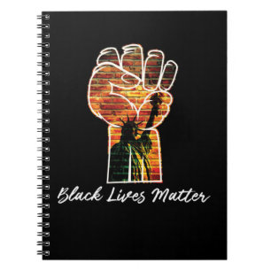 Black Lives Materie Graffiti Equality empowered Notizblock