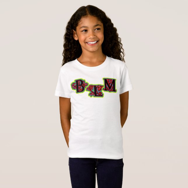 Black Lives Materie mit Blume T - Shirt (Vorne ganz)
