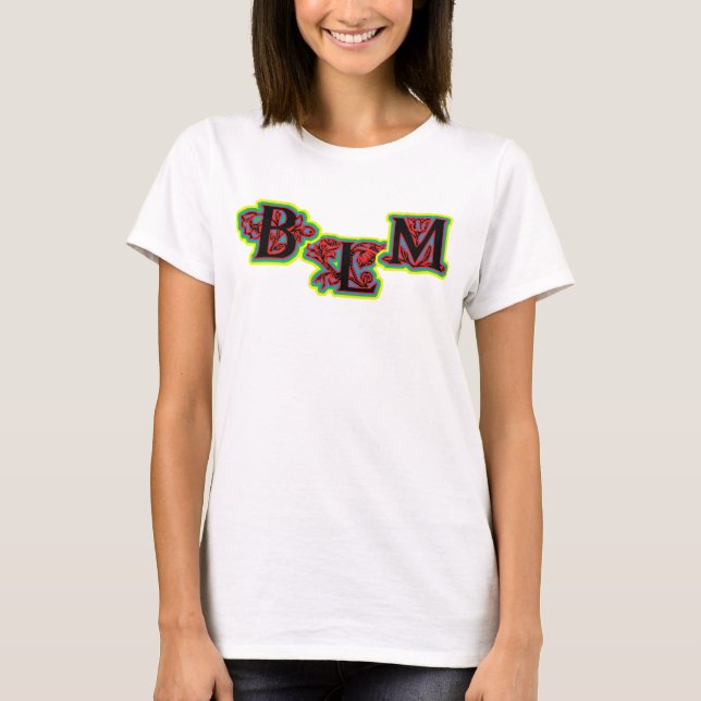 Black Lives Materie mit Blume T - Shirt (Vorderseite)