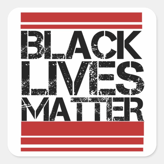 Black Lives Materie Quadratischer Aufkleber (Vorderseite)
