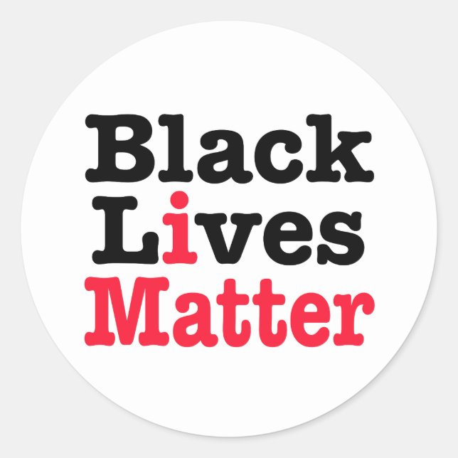 Black Lives Materie Runder Aufkleber (Vorderseite)