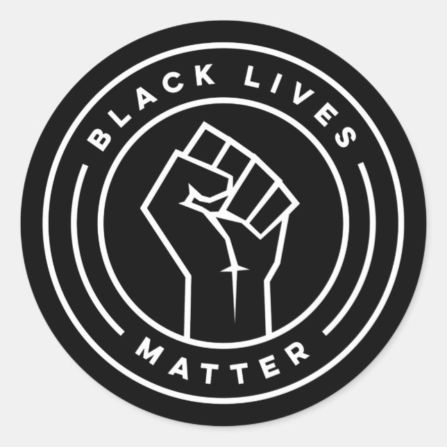 Black Lives Materie Runder Aufkleber (Vorderseite)
