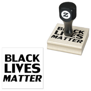 Black Lives Materie Schwarz moderne mutige Typogra Gummistempel