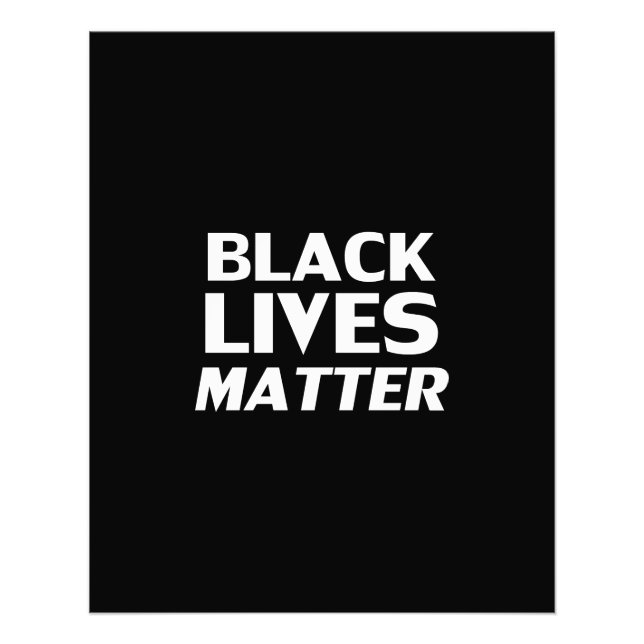 Black Lives Materie Schwarz-weiß moderne Typografi Fotodruck (Vorne)