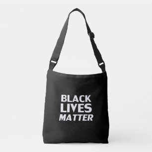 Black Lives Materie Schwarz-weiß moderne Typografi Tragetaschen Mit Langen Trägern