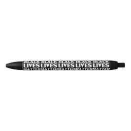 Black Lives Materie Schwarz-weiße Typografie Muste Kugelschreiber
