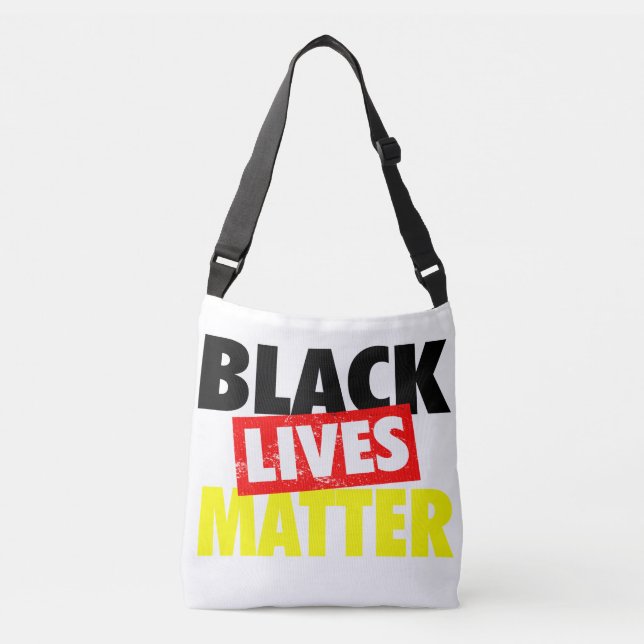 BLACK LIVES MATERIE TRAGETASCHEN MIT LANGEN TRÄGERN (Vorderseite)