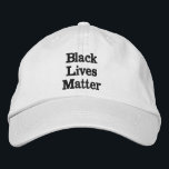 Black Lives Materie, weiß Bestickte Baseballkappe<br><div class="desc">Zeigen Sie Ihre Unterstützung für die BLM-Bewegung.</div>