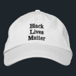 Black Lives Materie, weiß Bestickte Baseballkappe<br><div class="desc">Zeigen Sie Ihre Unterstützung für die BLM-Bewegung.</div>