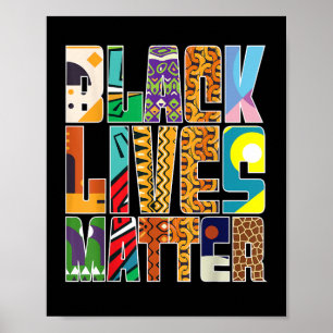 Black Lives Matt BLM Diversité Art Mural Black H
