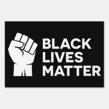 Black Lives Matt BLM Resist Fist Protest-Zeichen