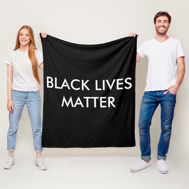 Black Lives Matt Couverture en polaire personnalis (En situation)