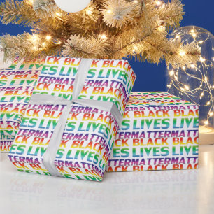 Black Lives Matt Regenbogen Gay Pride lgbt lgbtq Geschenkpapier
