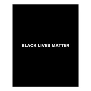 Black Lives Matt Schwarzweiß Text minimalistisch Poster