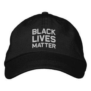 Black Lives Matt White moderne Typografie schwarz Bestickte Baseballkappe