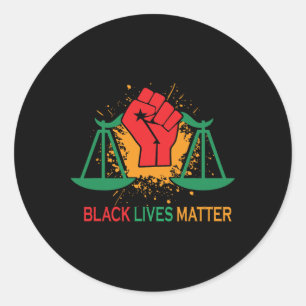 Black Lives Matter Blm Menschenrechte Schwarze Ges Runder Aufkleber